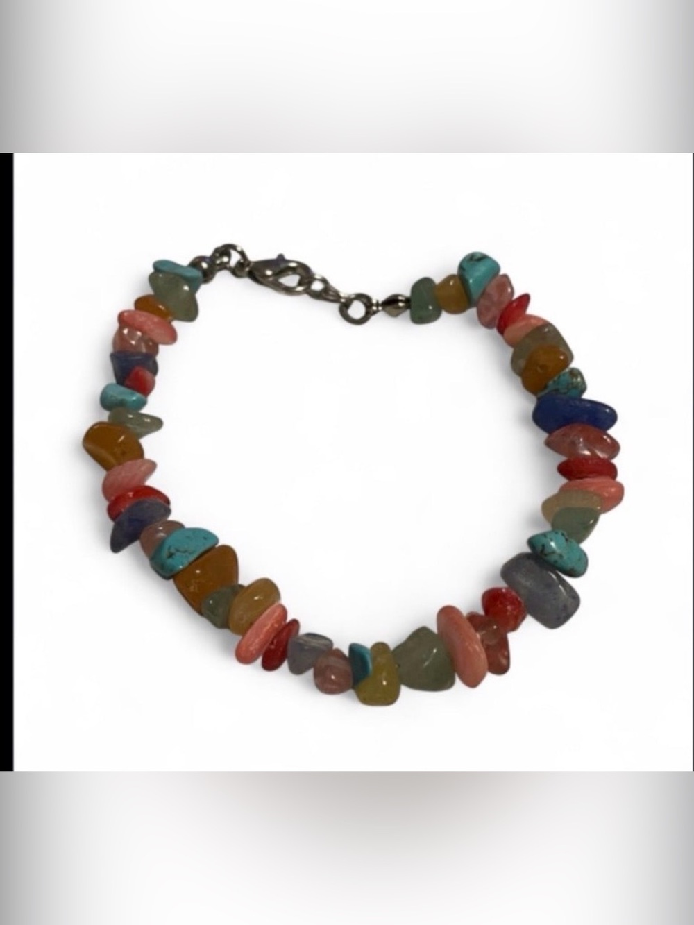 Multicolor Gemstone Polished Chip Bracelet#7503